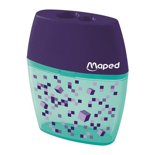 Hegyező, kétlyukú, tartályos, MAPED "Pixel Party Shaker"