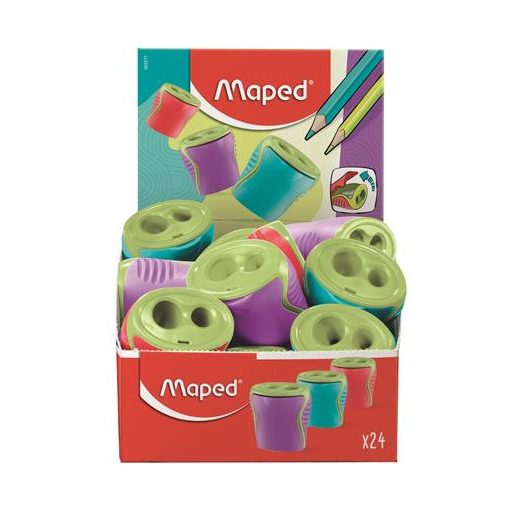 Hegyező display, kétlyukú, tartályos, MAPED "Boogy", vegyes színek