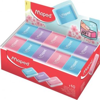   Radír display, MAPED "Essentials Soft Pastel", vegyes színek