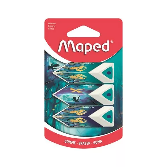 Radír, MAPED "Dragon Pyramid sárkány ", 3 darab Radír, MAPED "Dragon Pyramid sárkány ", 3 darab