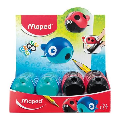 Hegyező display, egylyukú, tartályos, MAPED "Croc Croc Easy", katica és bálna, vegyes formák