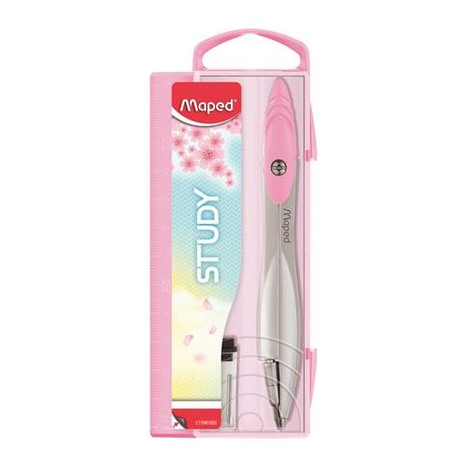 Körző, heggyel, MAPED "Study", vegyes pasztell színek