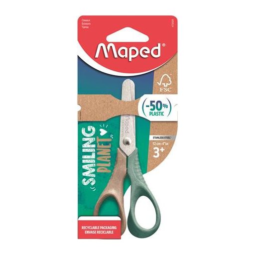 Olló, óvodai, 12 cm, FSC, MAPED "Smiling Planet Vivo"