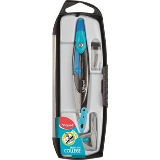   Körző készlet, 3 darabos, MAPED "Metal Open", vegyes színek