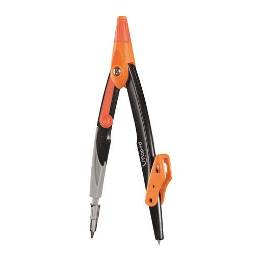 Körző készlet, 3 darabos, MAPED "Metal Open", vegyes színek