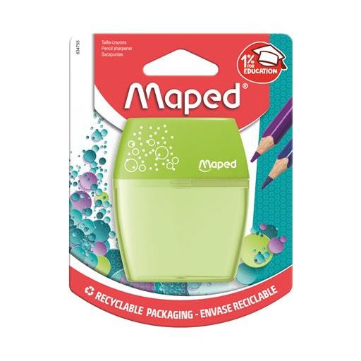 Hegyező, kétlyukú, tartályos, MAPED "Shaker", vegyes színek