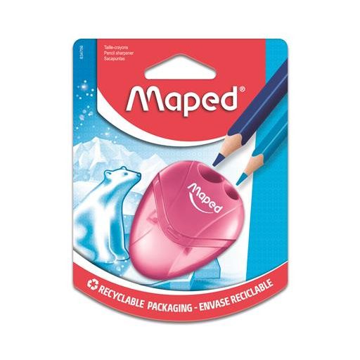 Hegyező, kétlyukú, tartályos, MAPED "I-Gloo", vegyes színek