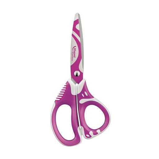 Olló, iskolai, 13 cm, MAPED "Zenoa Fit", vegyes színek