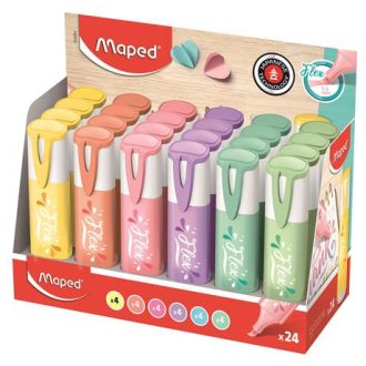   Szövegkiemelő display, 1-5 mm, MAPED "Fluo Peps Flex Pastel", pasztell szín