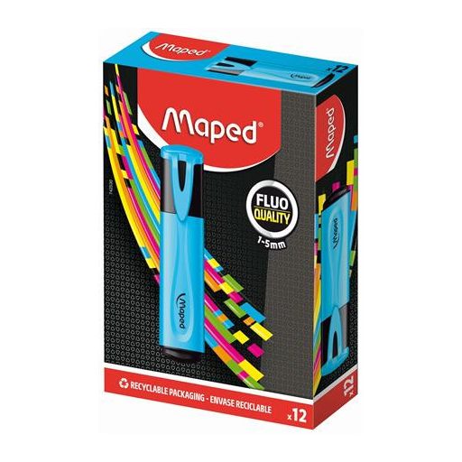 Szövegkiemelő, 1-5 mm, MAPED "Fluo Peps Classic", kék