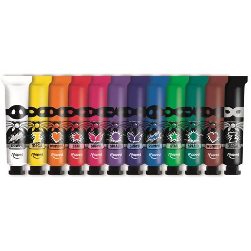 Tempera készlet 12 szín, 12x12 ml, MAPED