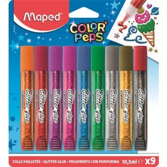   Csillámos ragasztó, MAPED "Color'Peps", 9 különböző szín