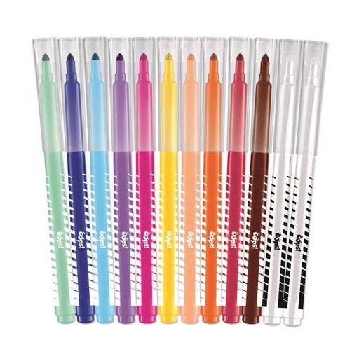 Filctoll készlet, 3,6 mm, törölhető, MAPED "Color'Peps Oops!", 10+2 különböző szín