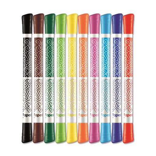 Filctoll készlet, MAPED "Color'Peps Duo Tip", 10 különböző szín