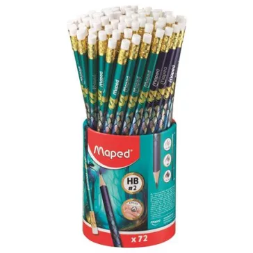   Grafitceruza radírral, ceruzatartó, HB, háromszögletű, MAPED "Dragon sárkány",