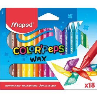   Zsírkréta, MAPED "Color'Peps Wax", 18 különböző szín