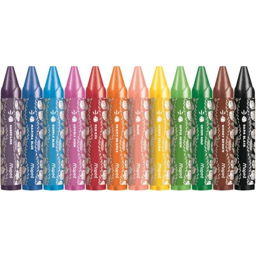 Zsírkréta, vastag, MAPED "Jungle Fever", 12 különböző színben