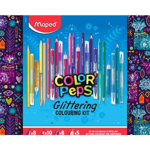 Csillámos színező készlet, MAPED "Color'Peps", 31 darabos