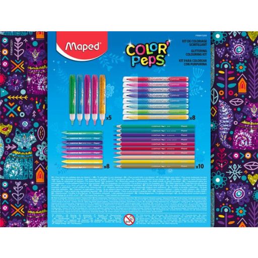 Csillámos színező készlet, MAPED "Color'Peps", 31 darabos