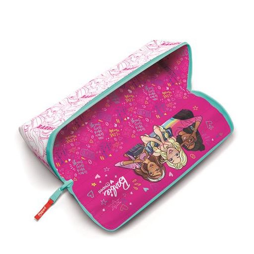 Tolltartó, háromszög alakú, kifordítható, cipzáras, MAPED "Barbie Open XXL"