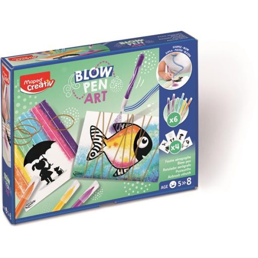Fújós filctoll készlet, pop, MAPED CREATIV "Blow pen Art"
