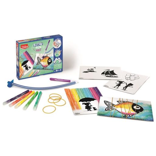 Fújós filctoll készlet, pop, MAPED CREATIV "Blow pen Art"