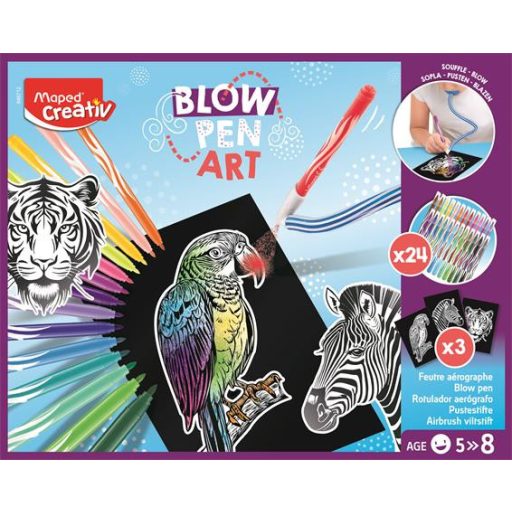 Fújós filctoll készlet, MAPED CREATIV "Blow pen Basic"