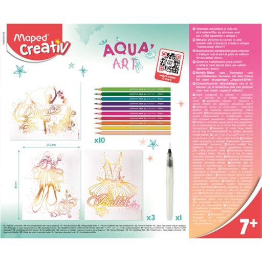 Akvarell festőkészlet, tánc, MAPED CREATIV "Aqua Art"
