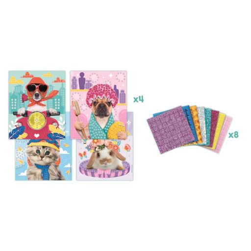 Mozaikos képkészítő készlet, MAPED CREATIV, "Cute Animals", aranyos állatok