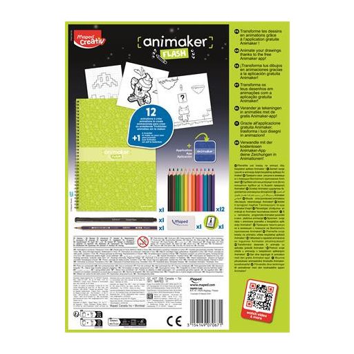 Animációkészítő készlet applikációval, Pop, MAPED CREATIV "Animaker Flash"