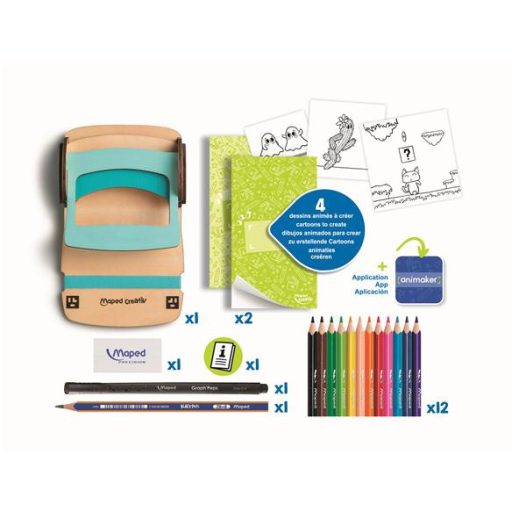 Animációkészítő készlet applikációval, Pop mini, MAPED CREATIV "Animaker Flip"