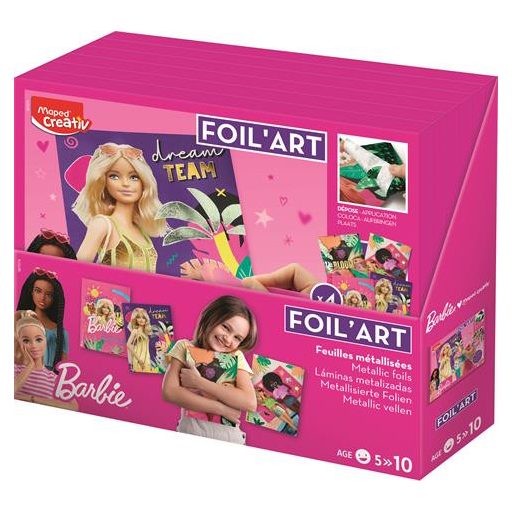 Fóliás képkészítő készlet, MAPED CREATIV "Barbie Foil'Art"