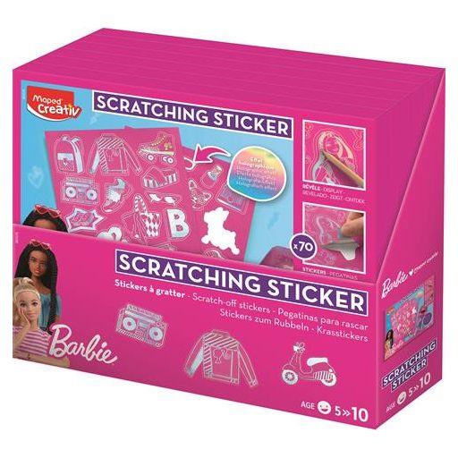 Képkarcoló matricás készlet, MAPED CREATIV "Barbie Scratching"
