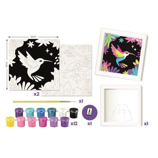 Számfestő készlet, leopárd és madár, MAPED CREATIV "Paint by number"