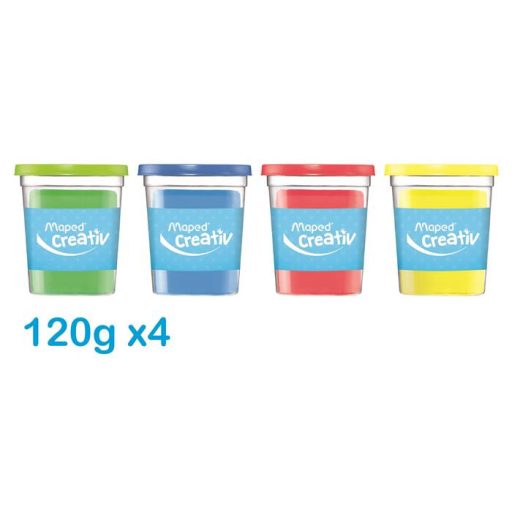 Gyurma készlet, 4x114 g, MAPED CREATIV "Pat Dough Classic", vegyes színek