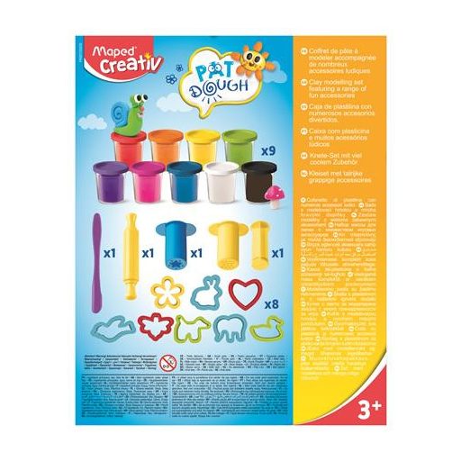 Gyurma és formázó készlet, 21 darabos, MAPED CREATIV "Pat Dough"