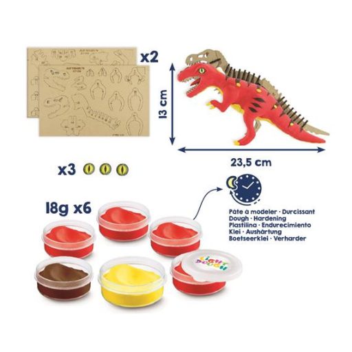 Dínó készítő modellező gyurmakészlet, T-Rex, MAPED CREATIV "Dinos factory"
