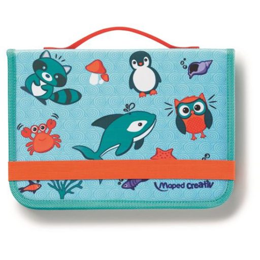 Kreatív készségfejlesztő tábla, utazótáskával, állati móka, MAPED CREATIV "Travel Board"