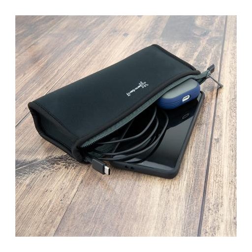 Tolltartó, cipzáras, antibakteriális, RAPESCO, fekete