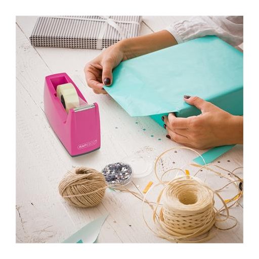 Ragasztószalag, 19 mm x 33 m, RAPESCO, 10 db,  áttetsző