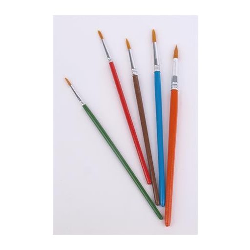 Ecsetkészlet, no. 2-4-6-8-10, fa, COOL BY VICTORIA, festett nyelű