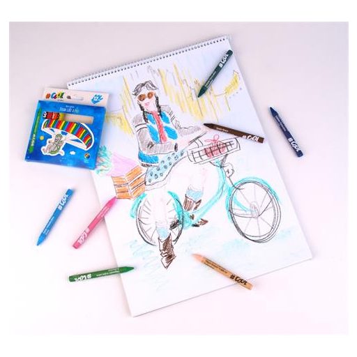 Zsírkréta, kerek, COOL BY VICTORIA, 12 különböző szín