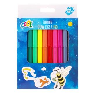   Filctoll készlet, 2 mm, COOL BY VICTORIA, 12 különböző szín