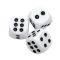 Dobókocka, műanyag, 3 darab