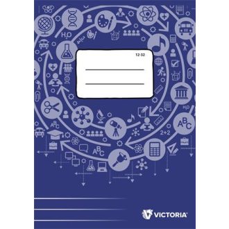   Füzet, tűzött, A5, vonalas, 32 lap, 3. osztály, VICTORIA PAPER Circle "12-32"