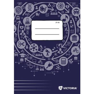   Füzet, tűzött, A5, vonalas, 32 lap, 4-8. osztály, VICTORIA PAPER Circle "21-32"