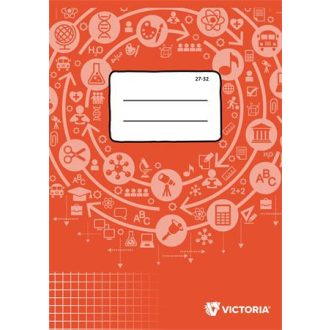   Füzet, tűzött, A5, kockás, 32 lap, VICTORIA PAPER Circle "27-32"