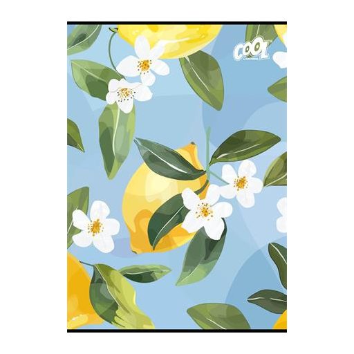 Füzet, tűzött, A4, kockás, 80 lap, COOL BY VICTORIA "Mediterrain patterns"