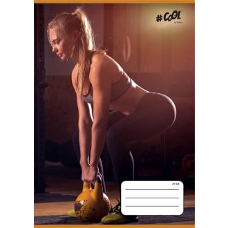   Füzet, tűzött, A5, vonalas, 32 lap, 4-8. osztály, COOL BY VICTORIA, "Fitness life", "21-32"