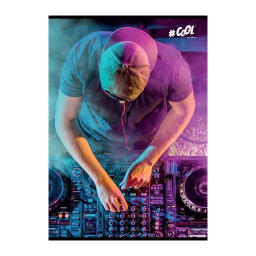 Füzet, tűzött, A5, vonalas, 96 lap, COOL BY VICTORIA, "DJ"